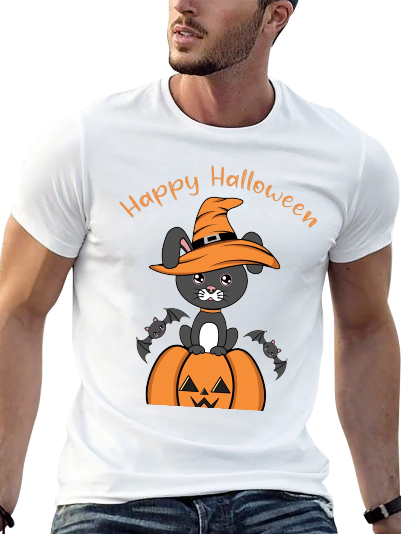 Halloween Bunny Pumpkin T-Shirt