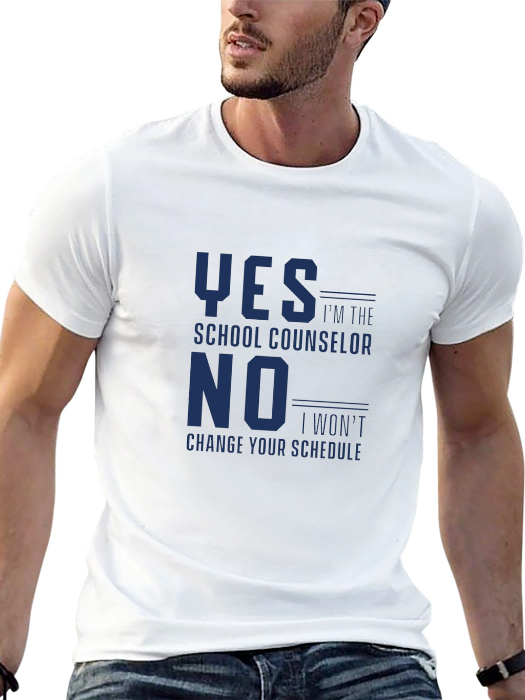 School Counselor T-Shirt Funny Yes No Schedule Tee