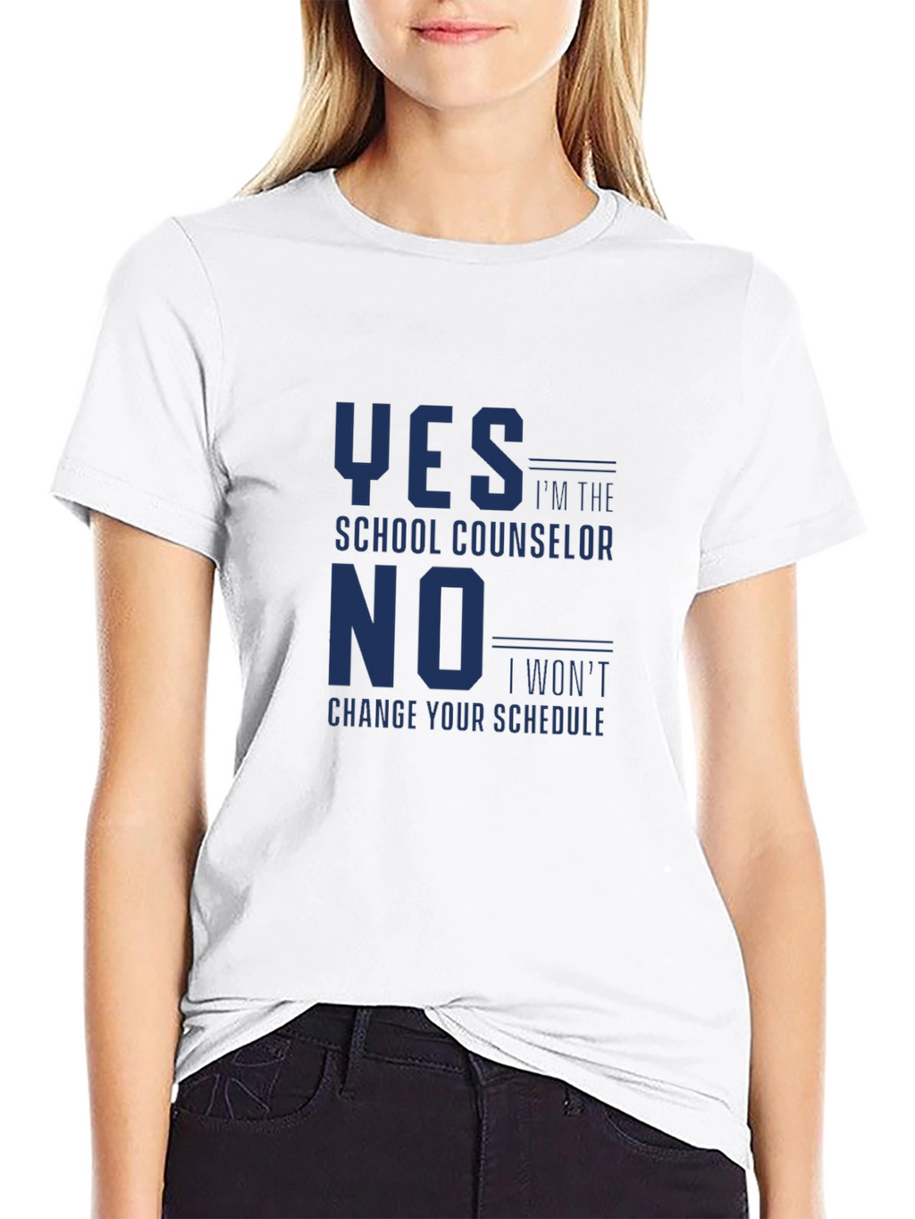 School Counselor T-Shirt Funny Yes No Schedule Tee