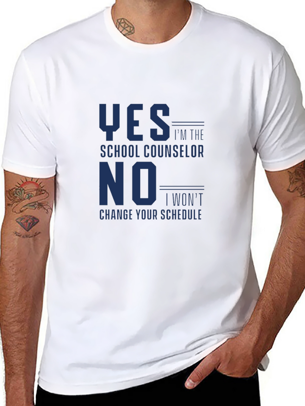 School Counselor T-Shirt Funny Yes No Schedule Tee