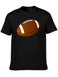 Football Graphic Tee - Casual Black T-Shirt