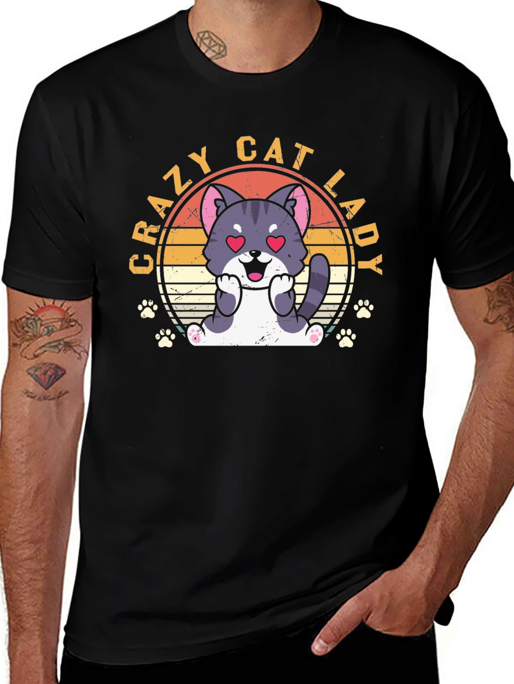 Crazy Cat Lady T-Shirt - Cute Cat Design