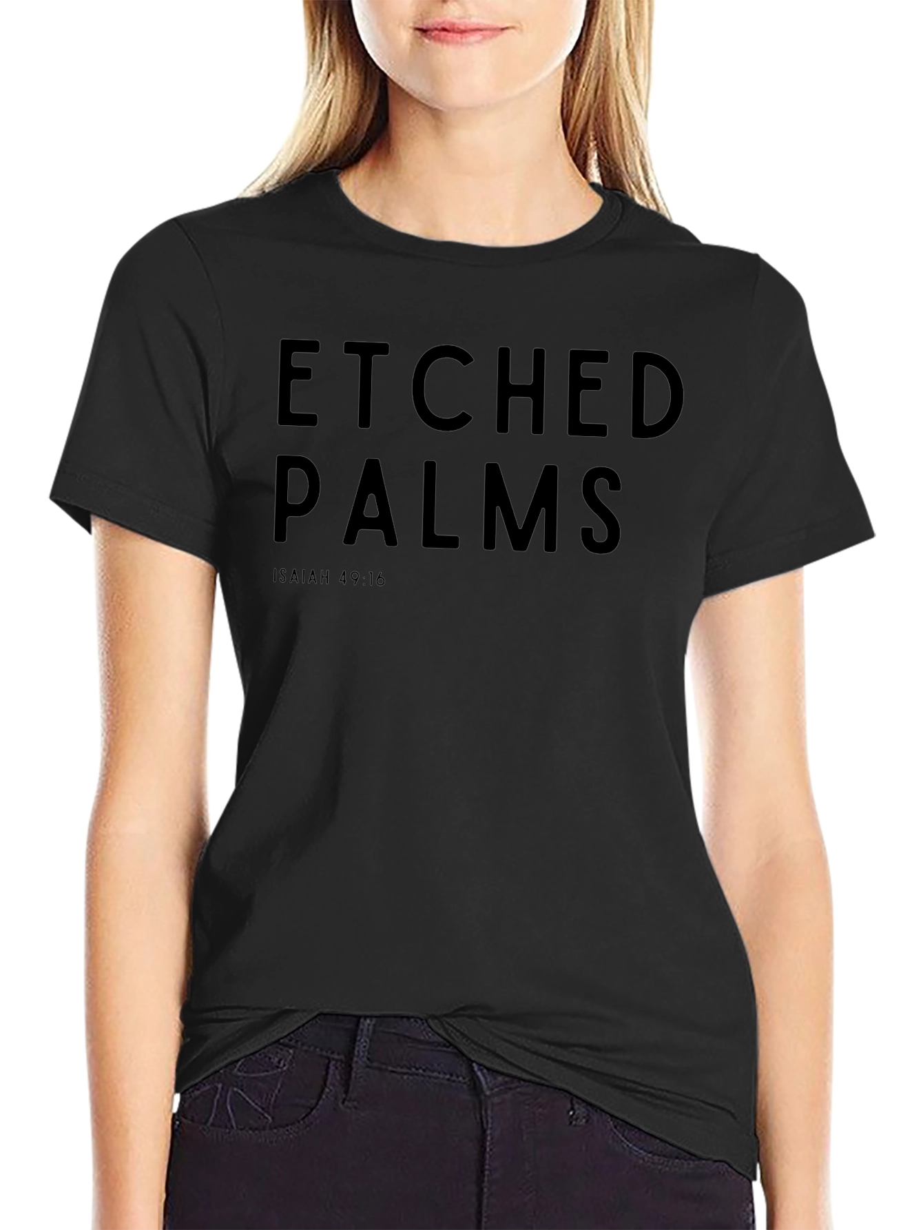 Etched Palms Graphic Tee - Isaiah 49:16