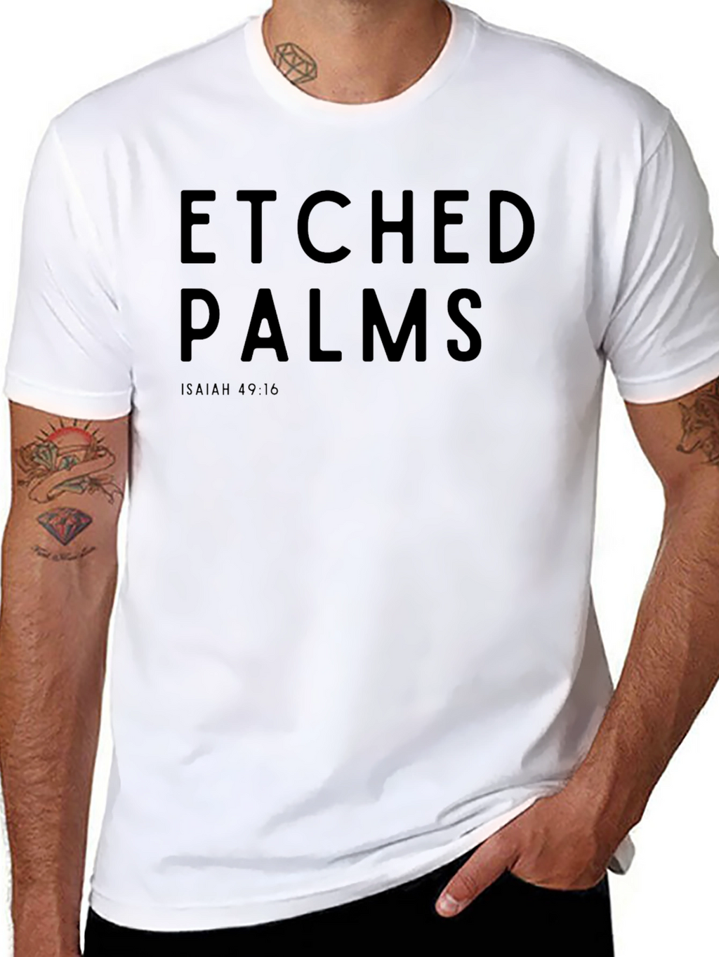 Etched Palms Graphic Tee - Isaiah 49:16