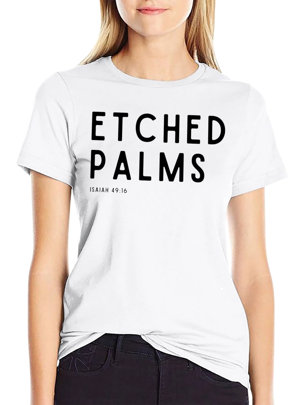 Etched Palms Graphic Tee - Isaiah 49:16