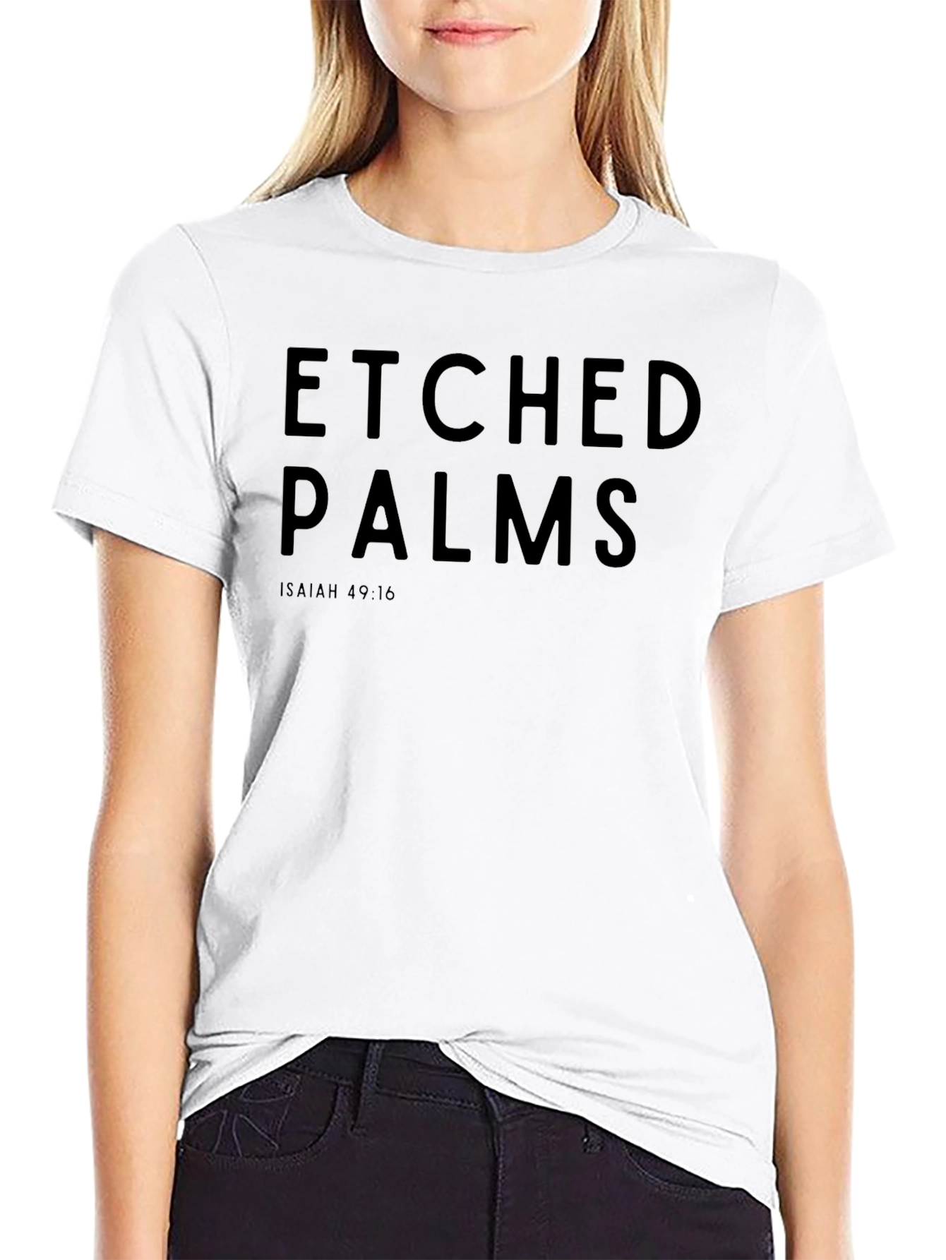 Etched Palms Graphic Tee - Isaiah 49:16