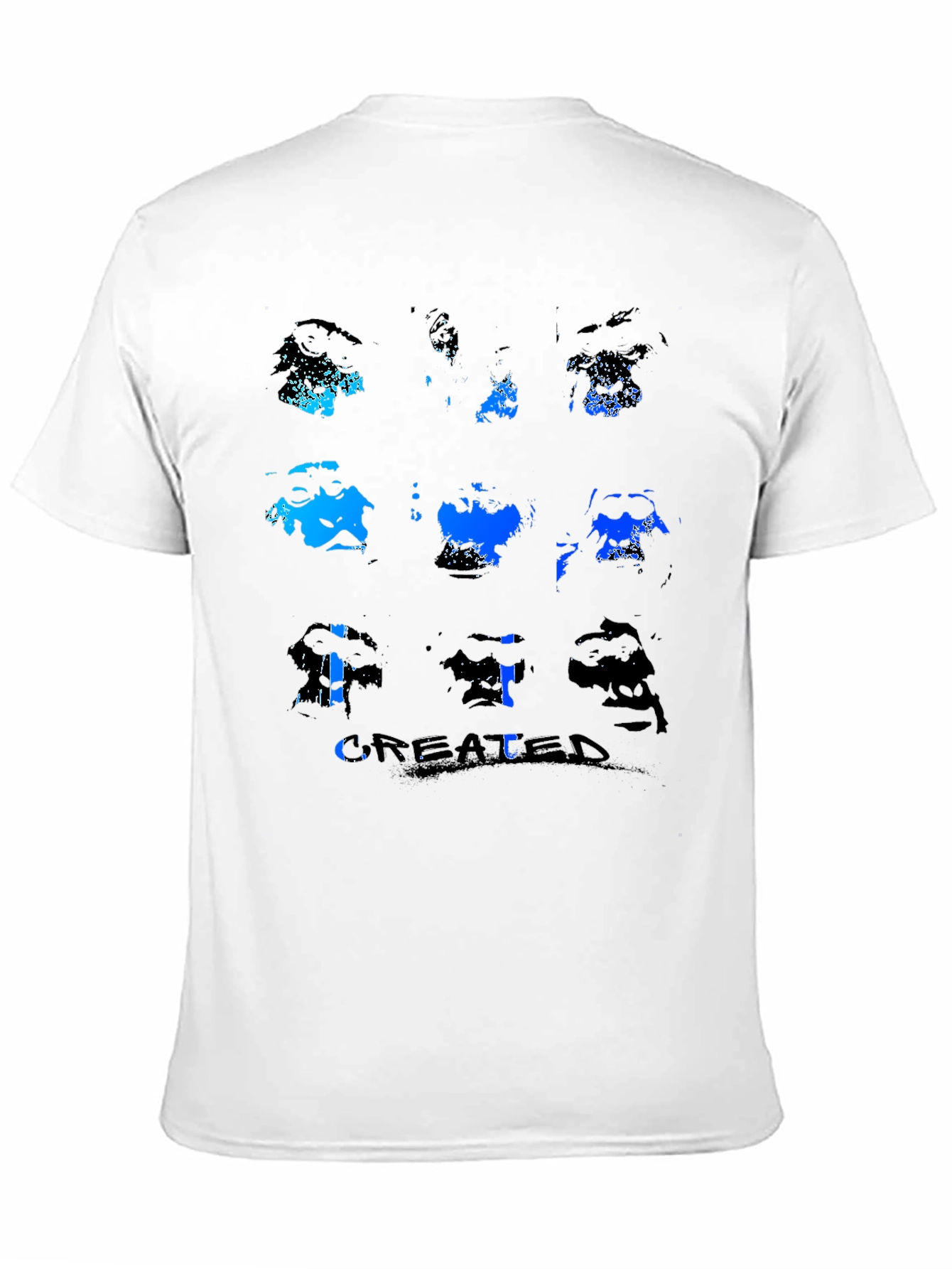 Abstract Faces Black T-Shirt