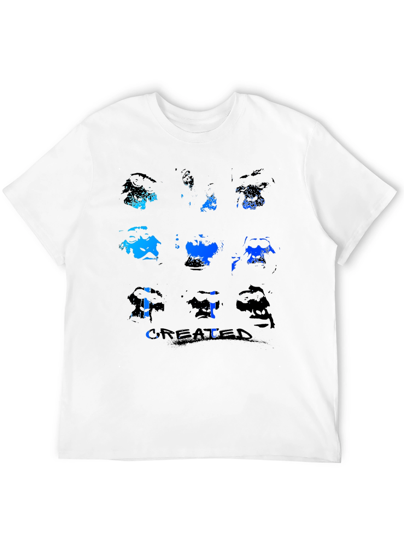 Abstract Faces Black T-Shirt