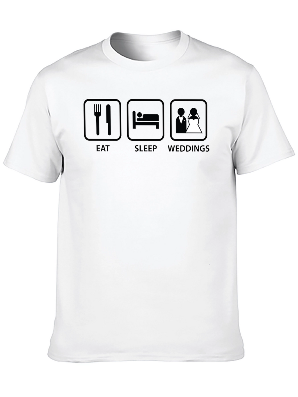 Eat Sleep Weddings Black T-Shirt