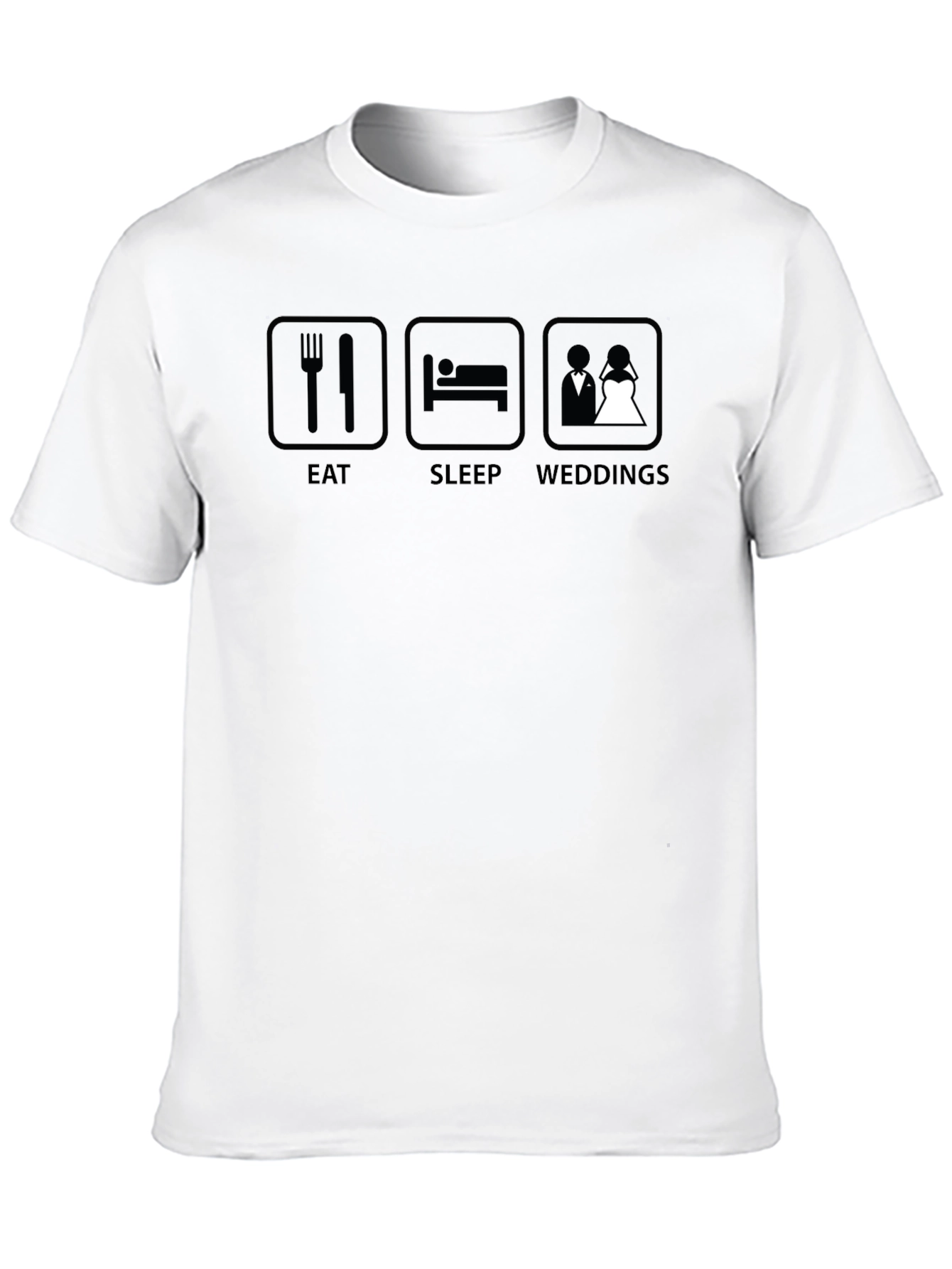 Eat Sleep Weddings Black T-Shirt