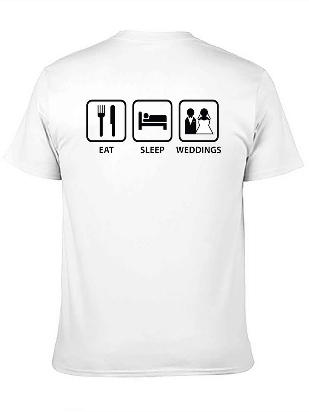 Eat Sleep Weddings Black T-Shirt
