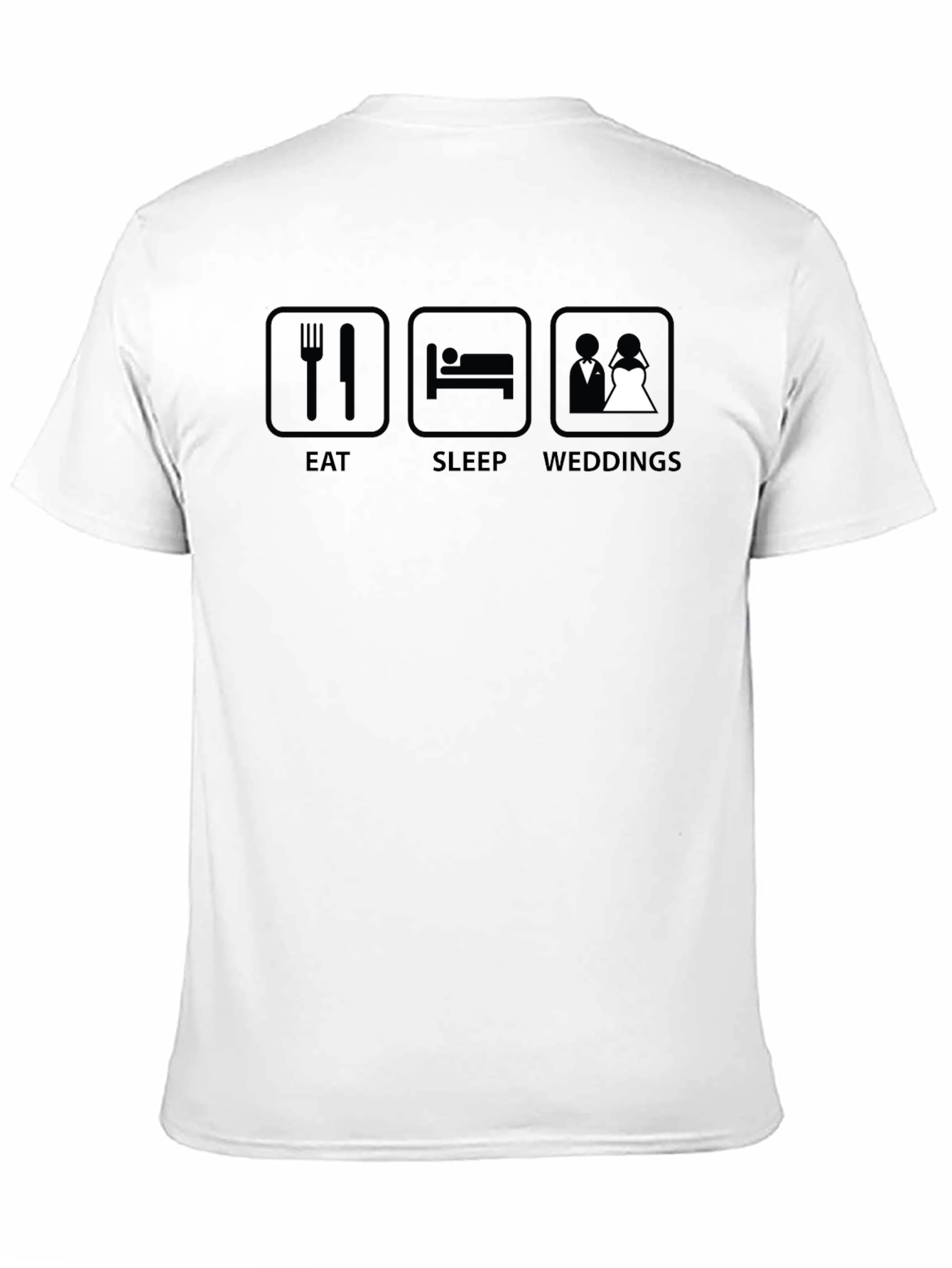 Eat Sleep Weddings Black T-Shirt