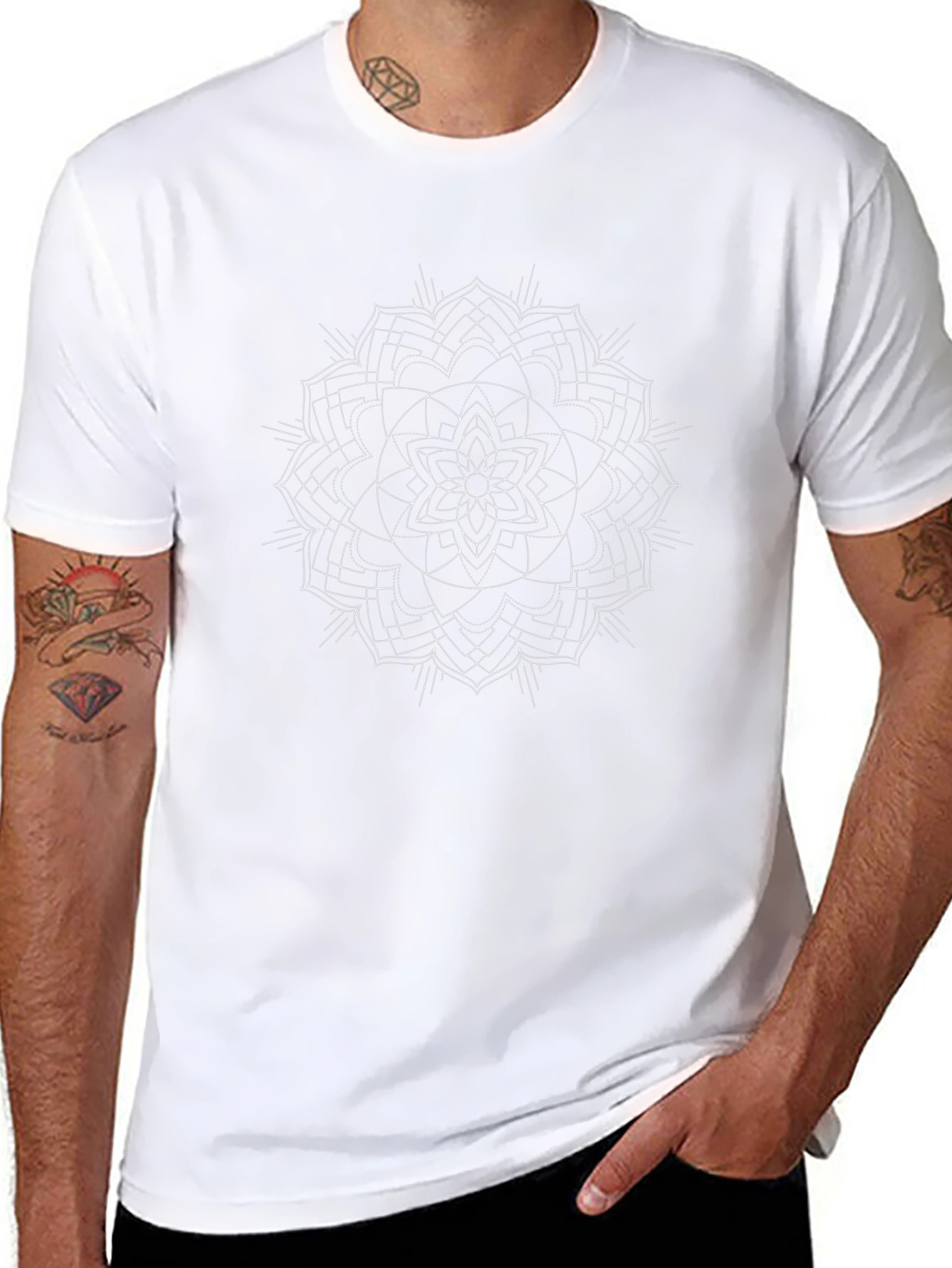 Mandala Graphic Print Tee - Stylish Casual Comfort