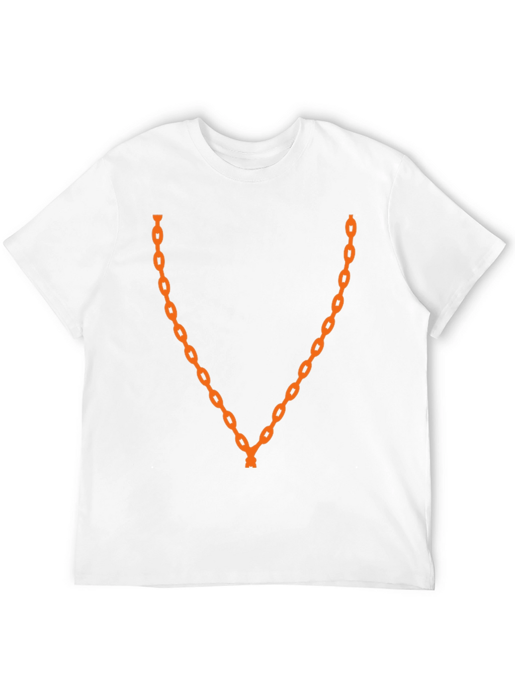 Orange Chain Graphic Black T-Shirt