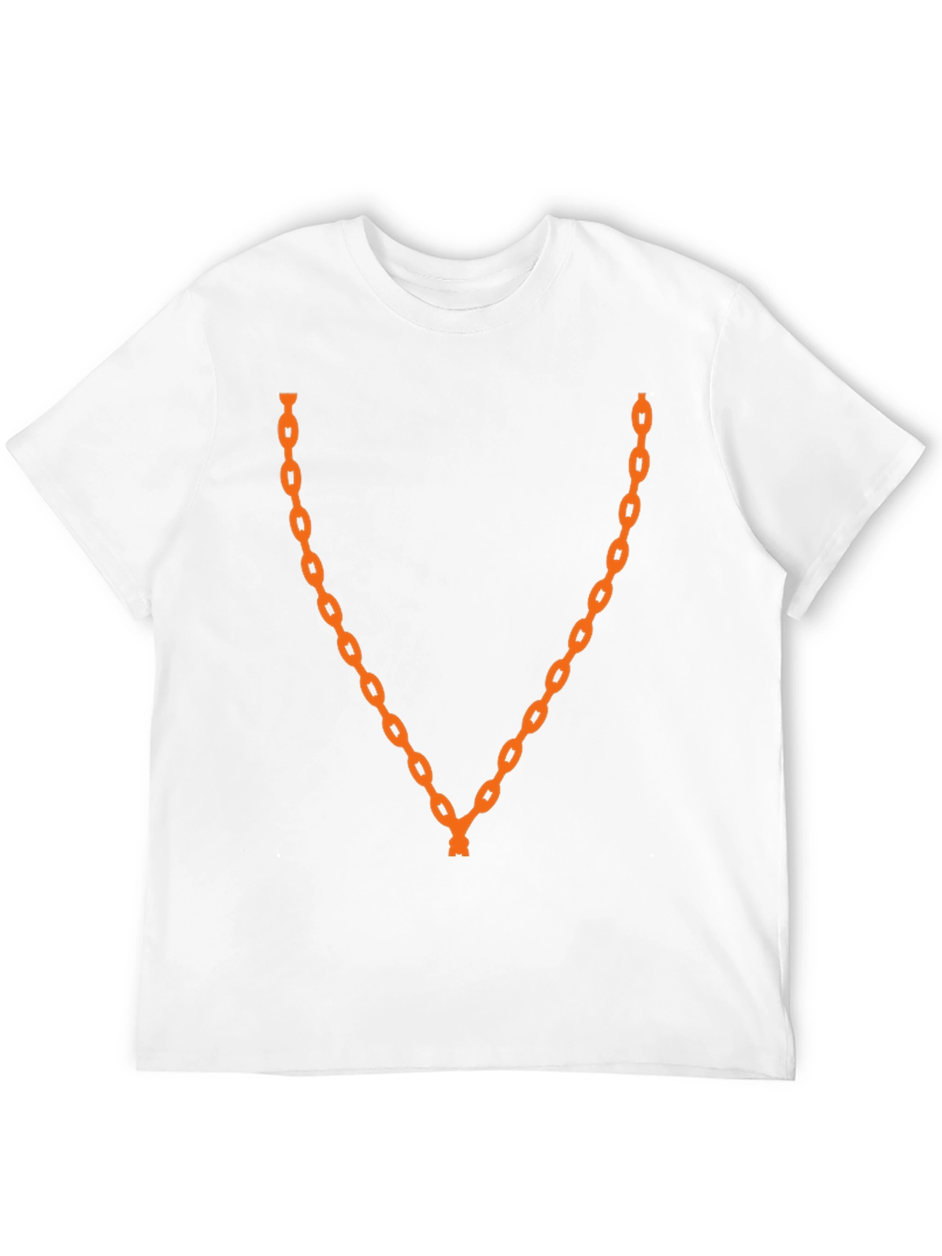 Orange Chain Graphic Black T-Shirt