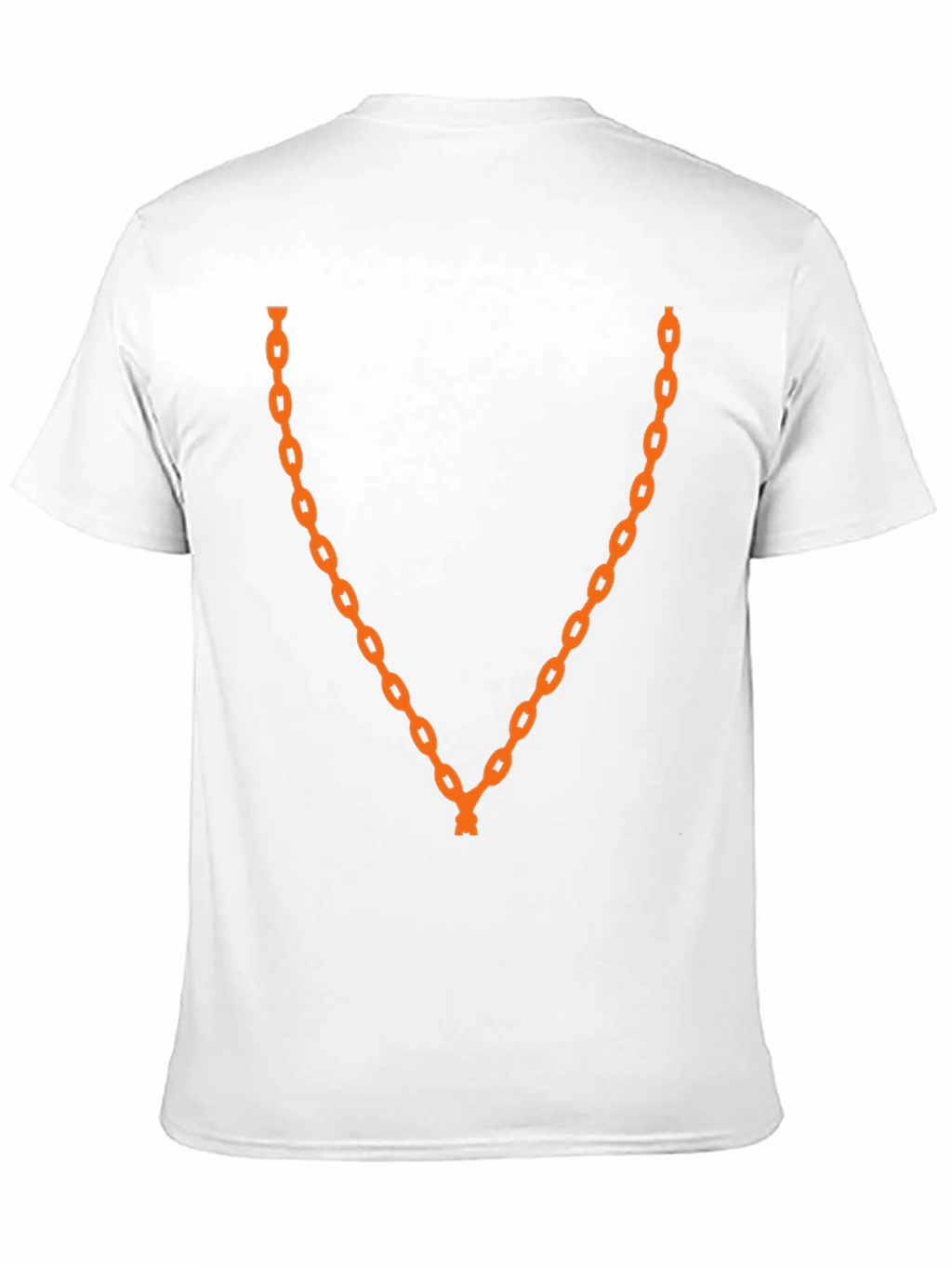 Orange Chain Graphic Black T-Shirt