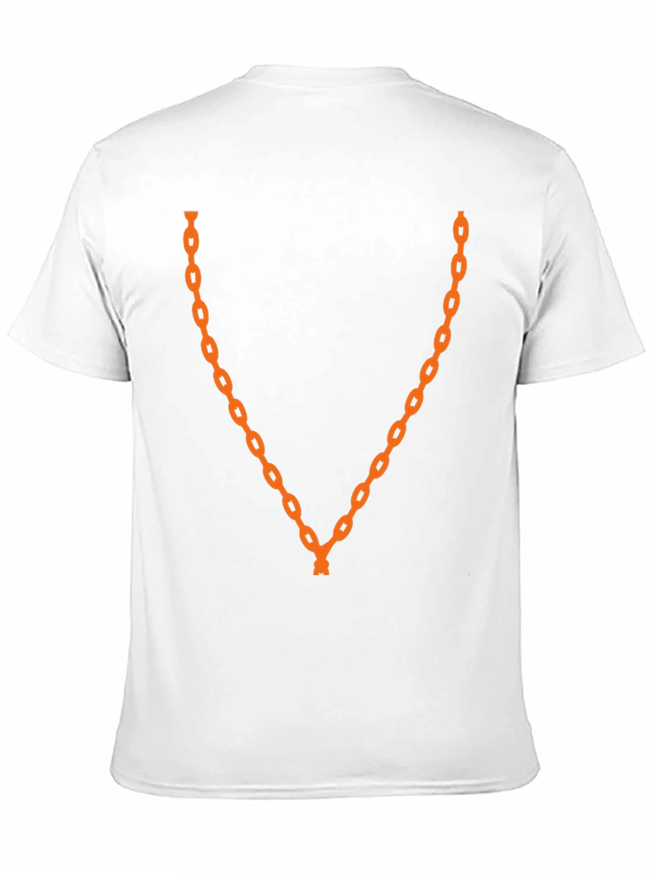 Orange Chain Graphic Black T-Shirt