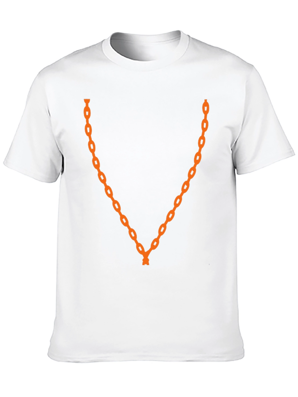 Orange Chain Graphic Black T-Shirt
