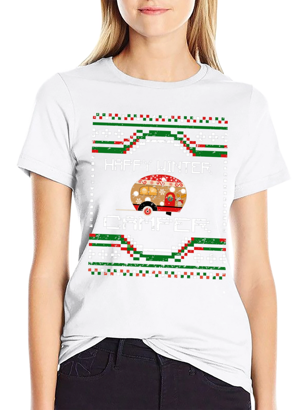 Happy Winter Camper Graphic T-Shirt