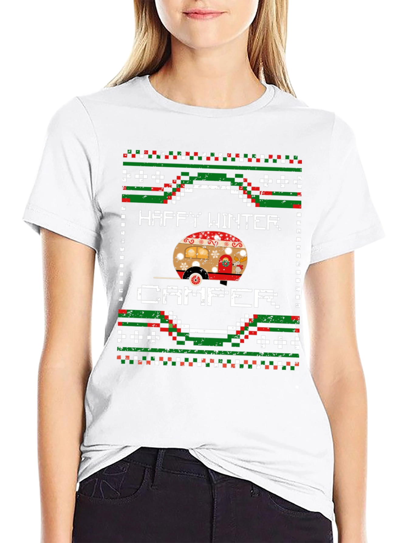 Happy Winter Camper Graphic T-Shirt