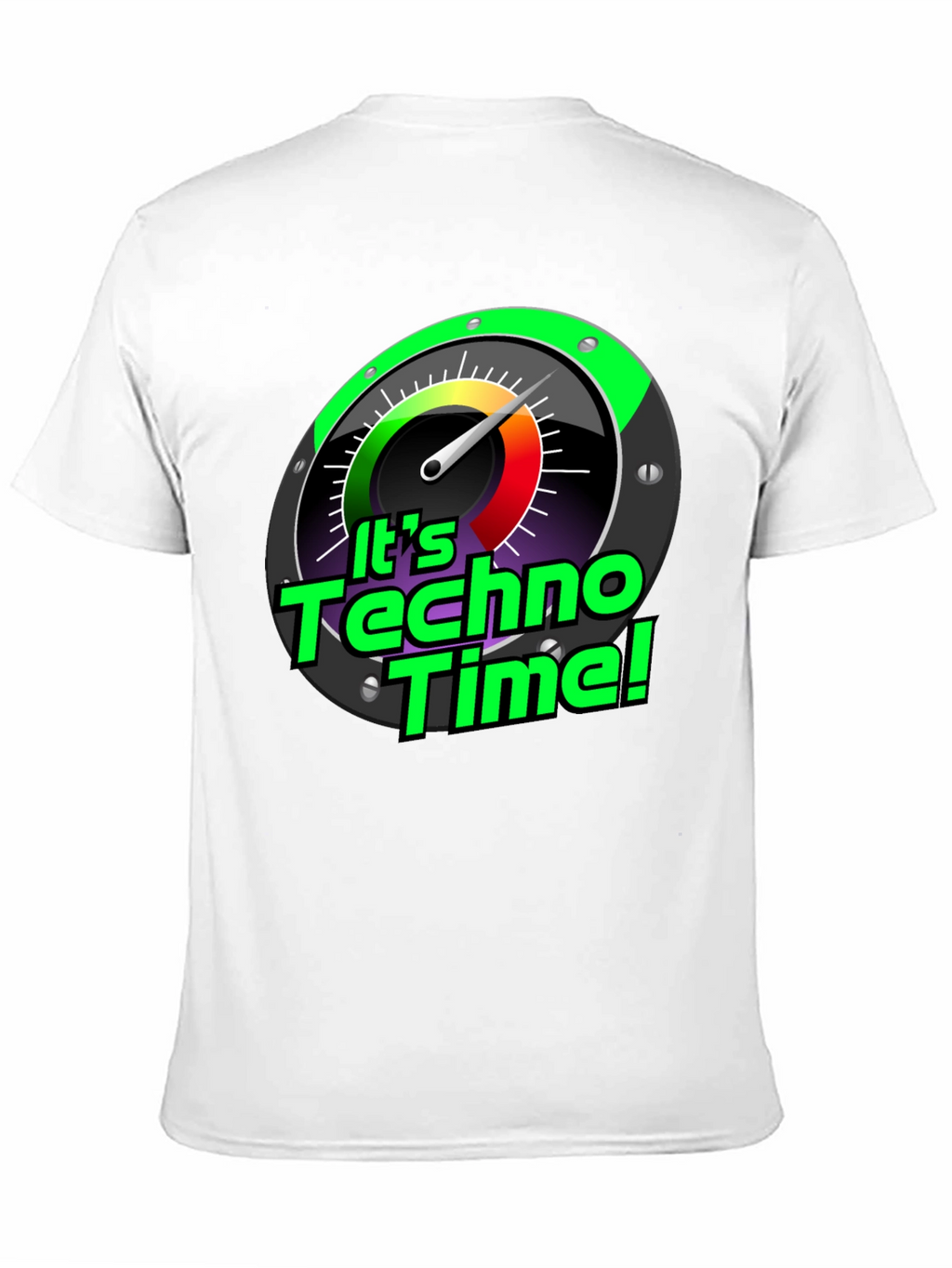 Its Techno Time! Graphic Black T-Shirt