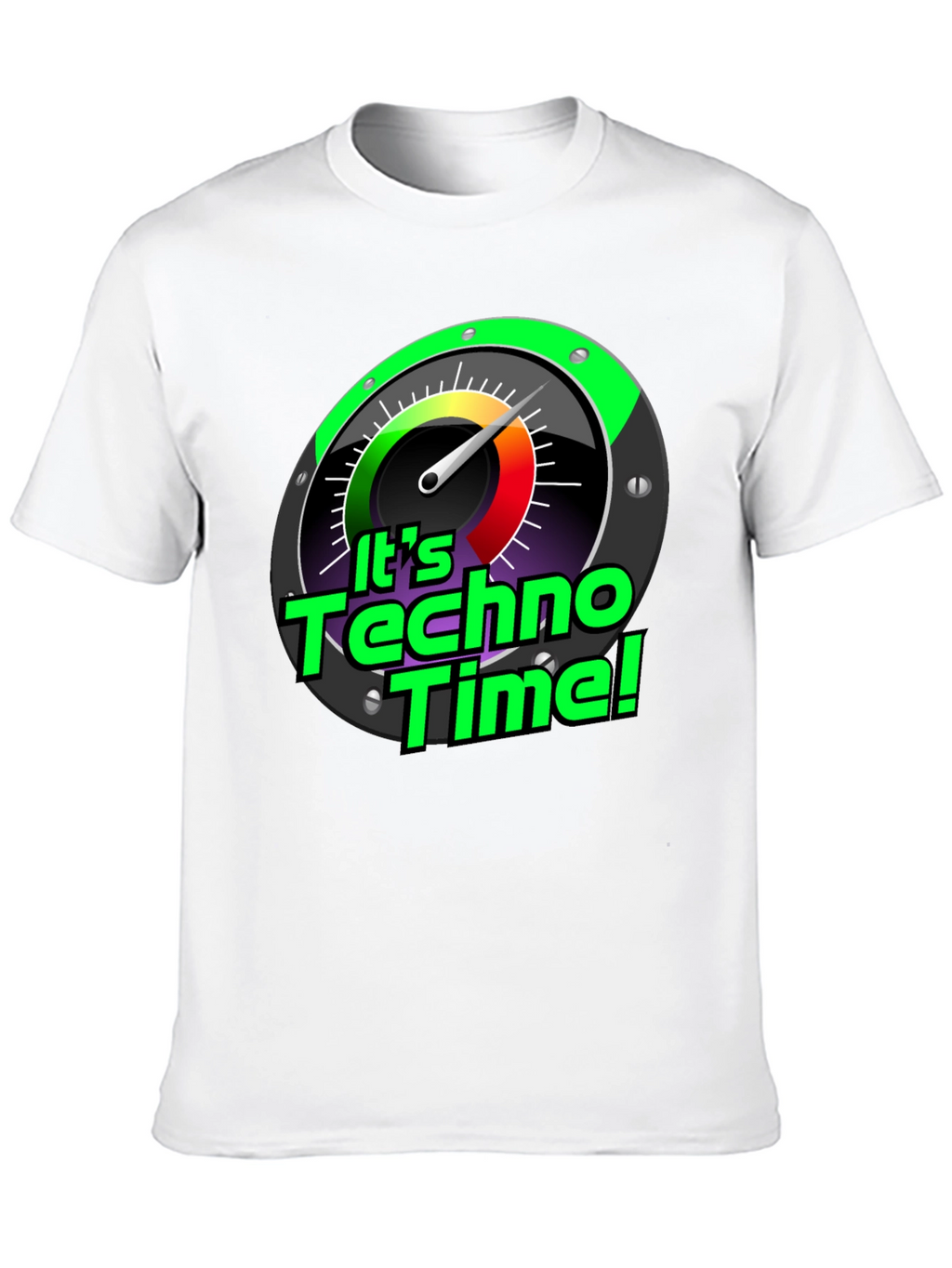 Its Techno Time! Graphic Black T-Shirt