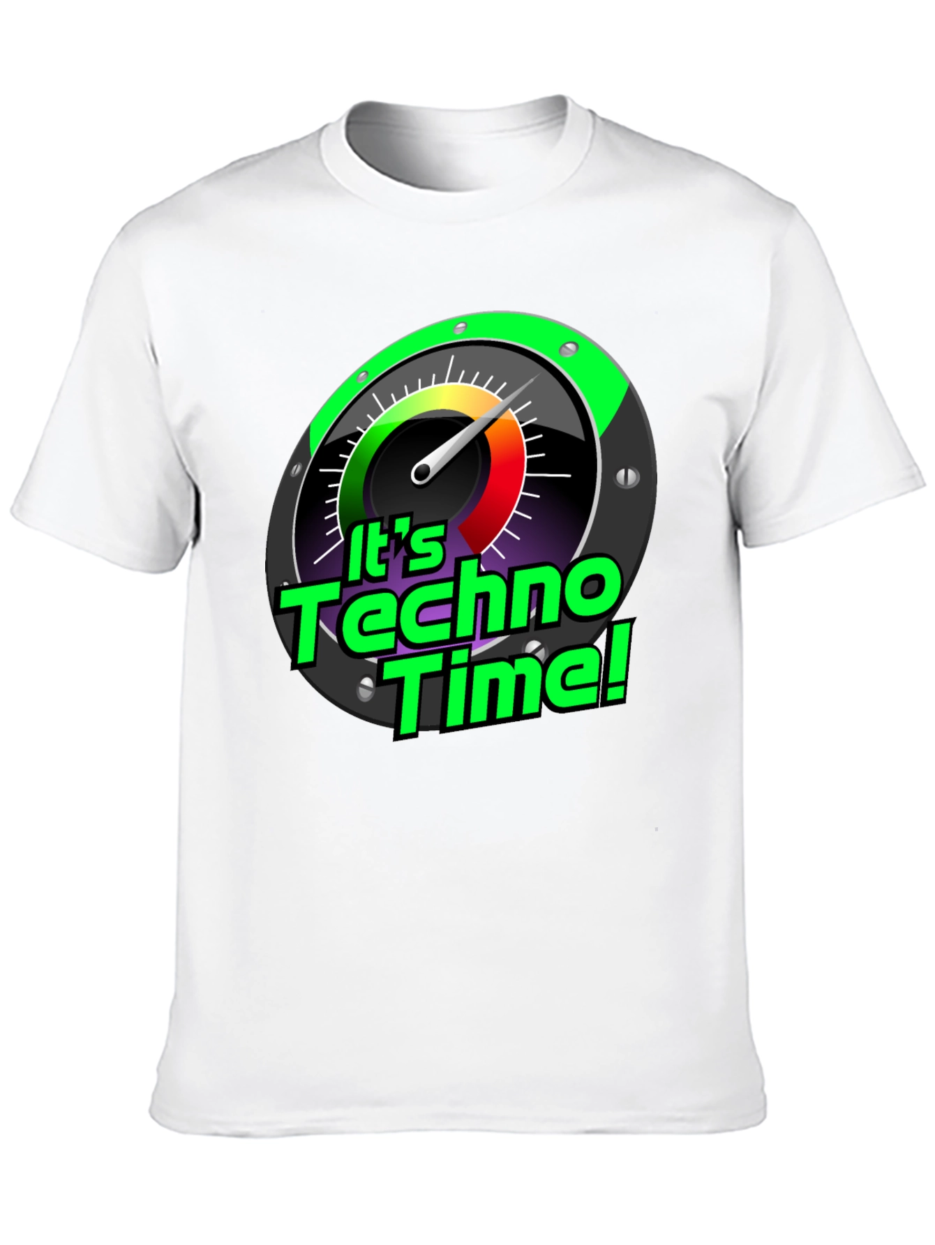Its Techno Time! Graphic Black T-Shirt