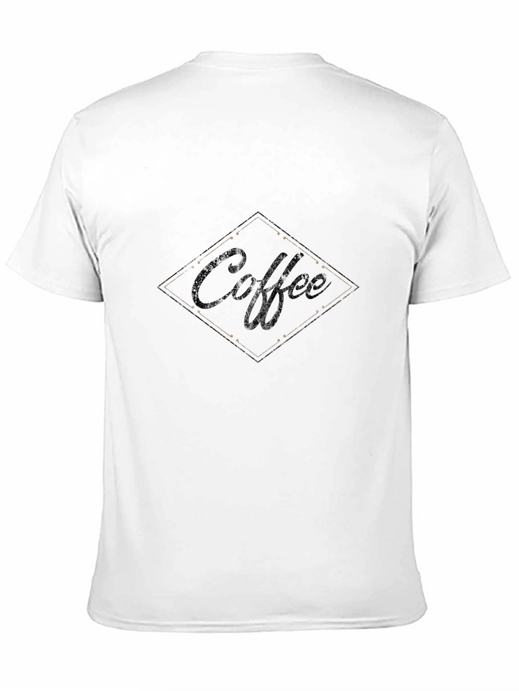 Coffee Diamond Graphic Black T-Shirt