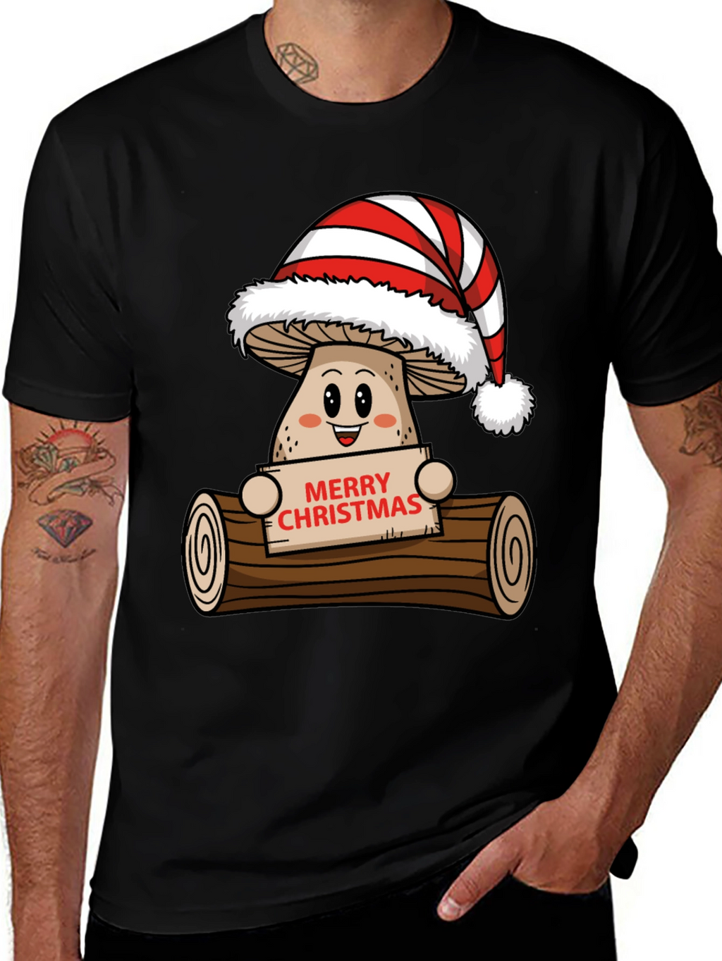 Merry Christmas Mushroom T-Shirt