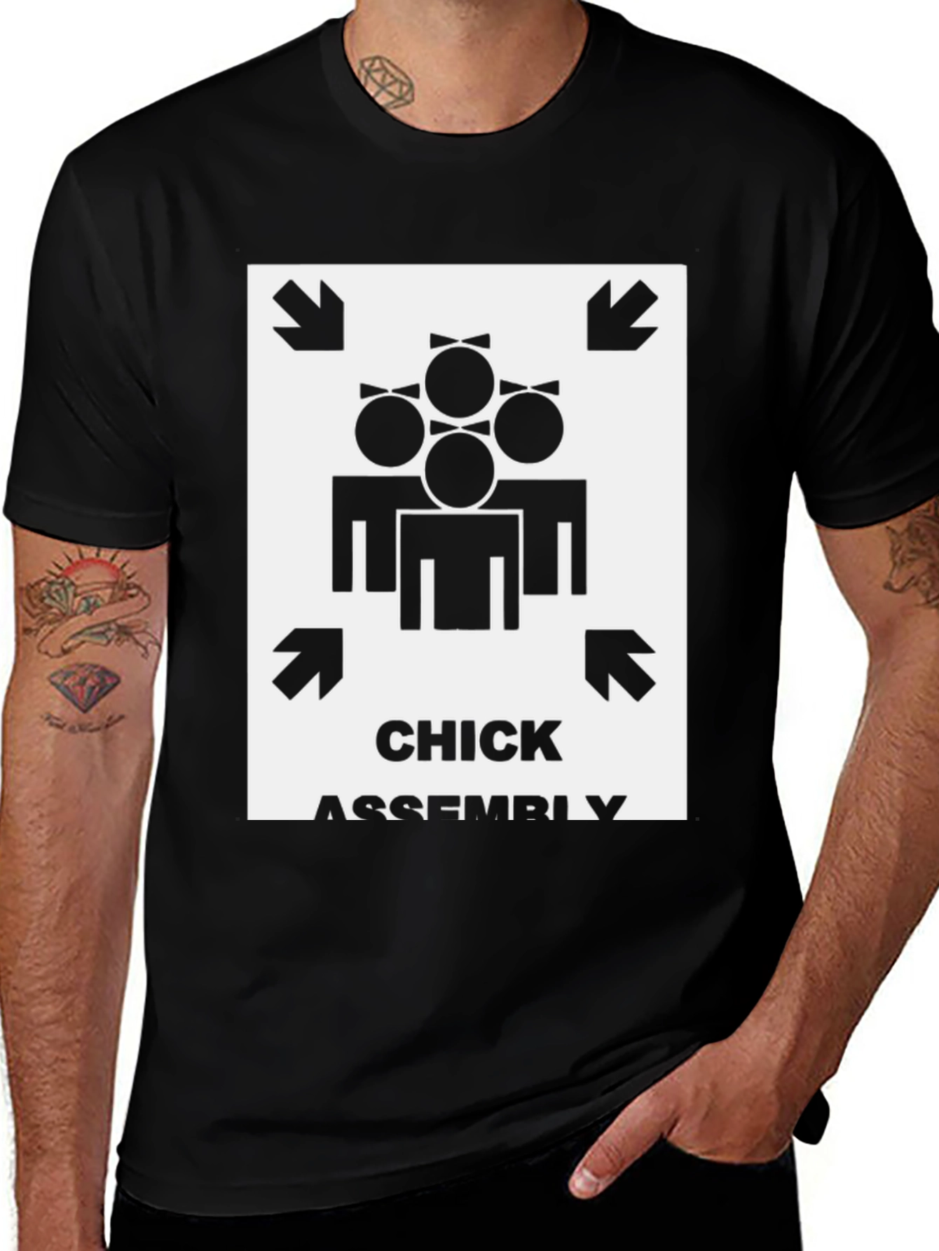 Chick Assembly T-Shirt: Unique Humor Tee