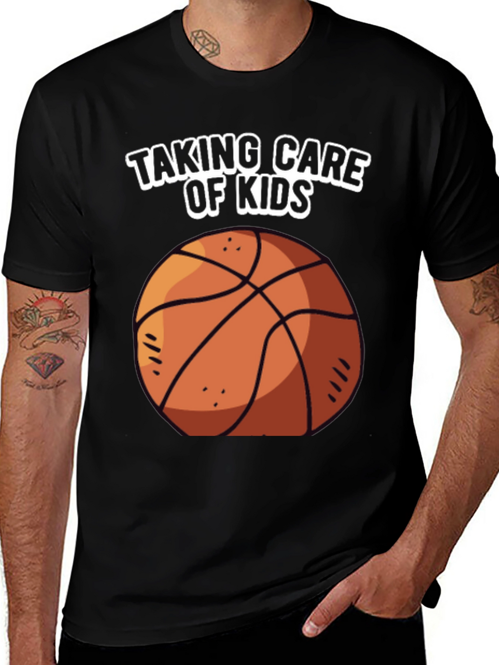 Taking Care of Kids Basketball Graphic T-Shirt