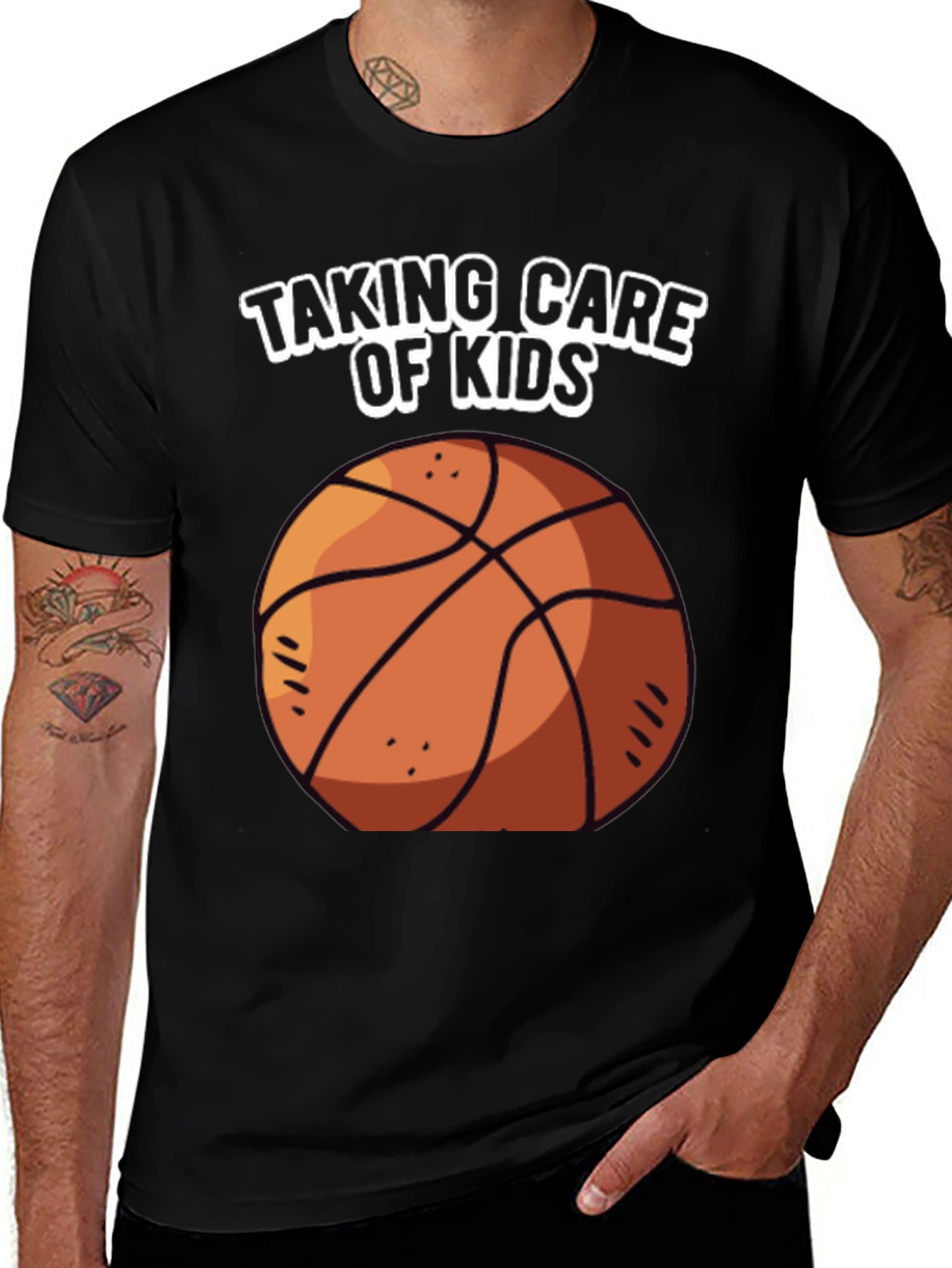 Taking Care of Kids Basketball Graphic T-Shirt