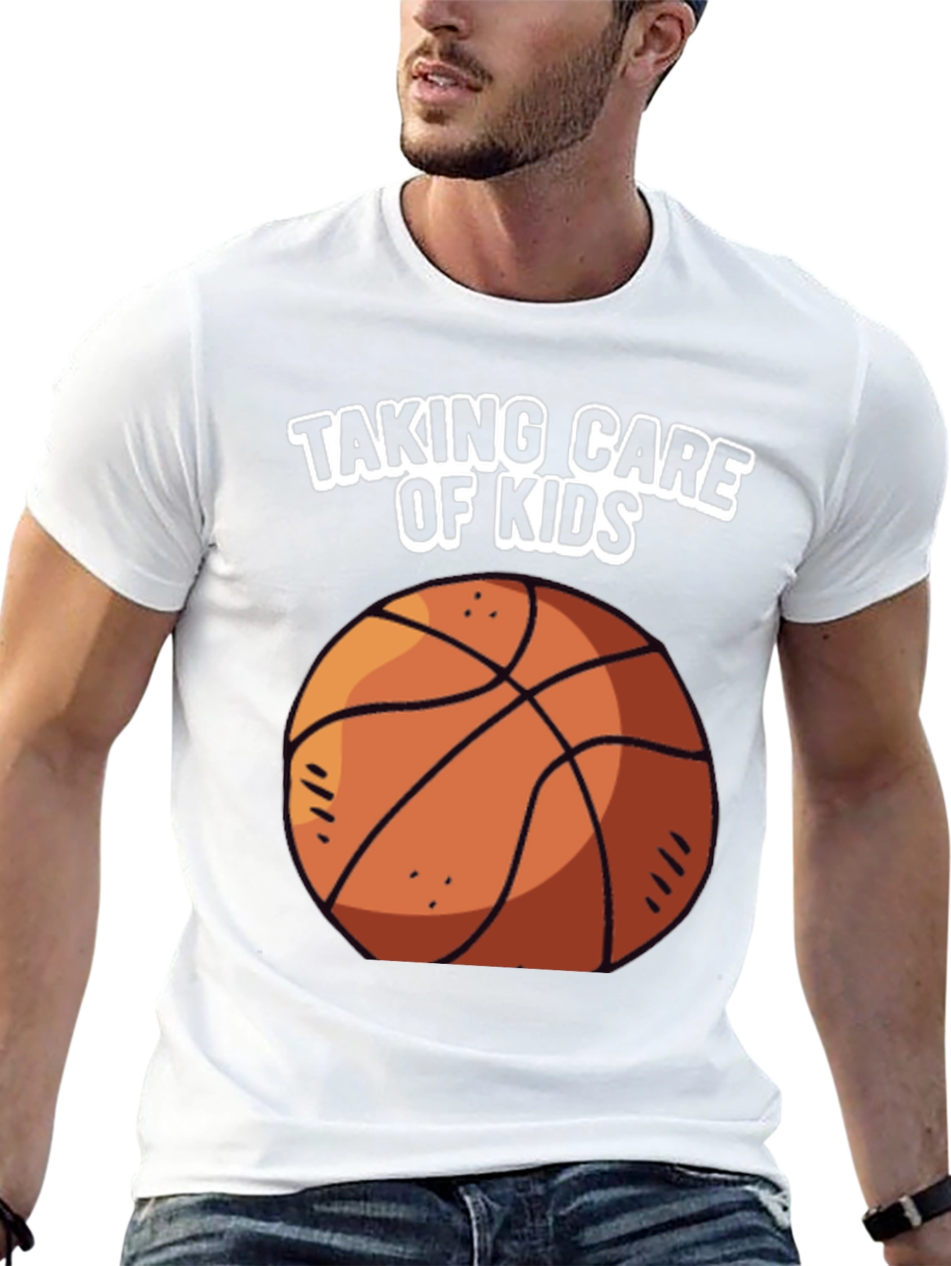 Taking Care of Kids Basketball Graphic T-Shirt