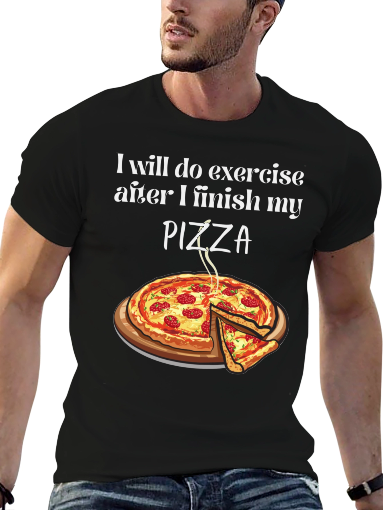 Funny Pizza Exercise T-Shirt