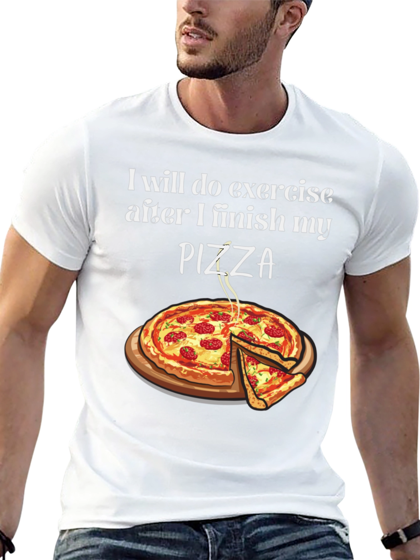 Funny Pizza Exercise T-Shirt