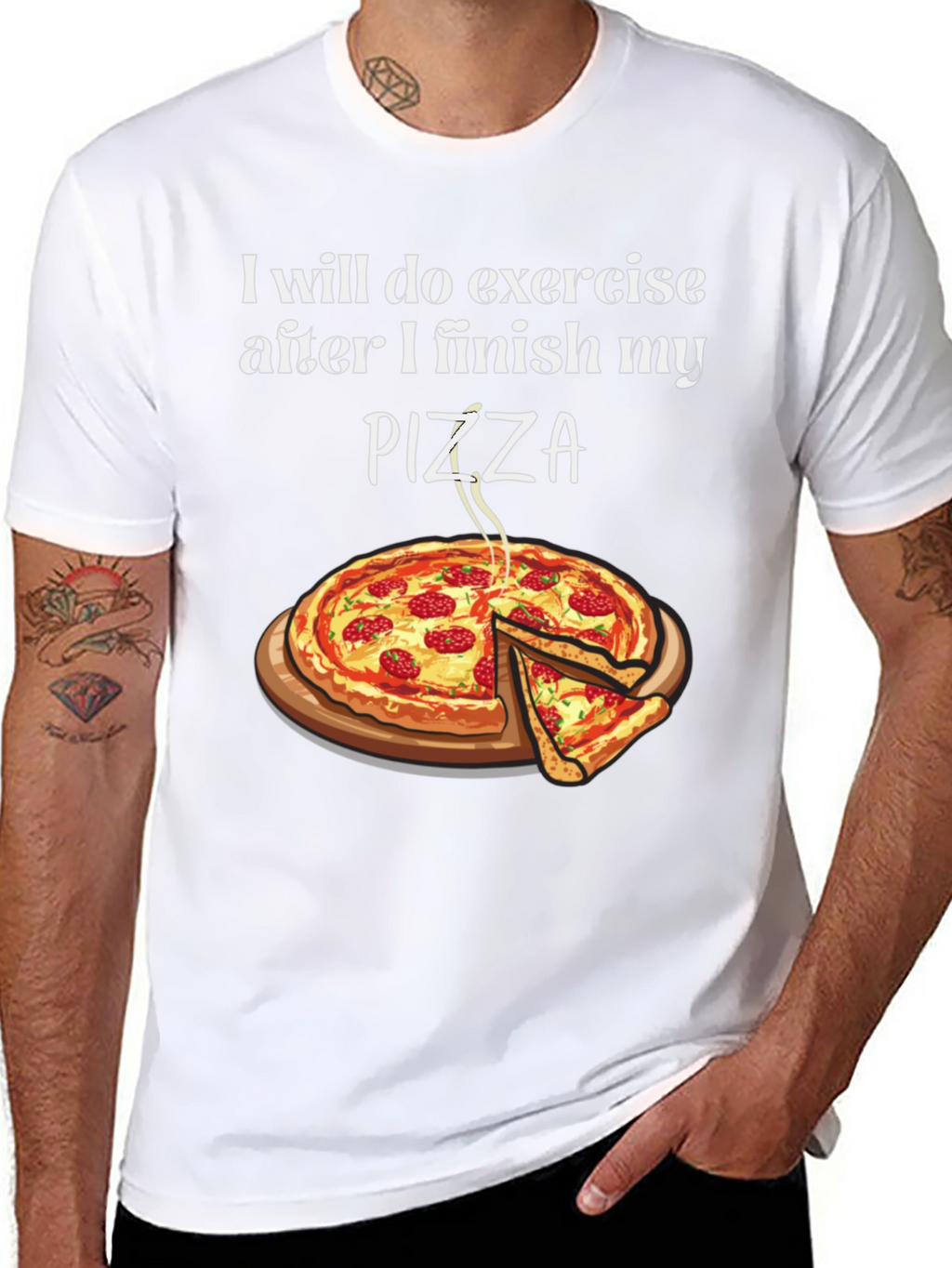 Funny Pizza Exercise T-Shirt