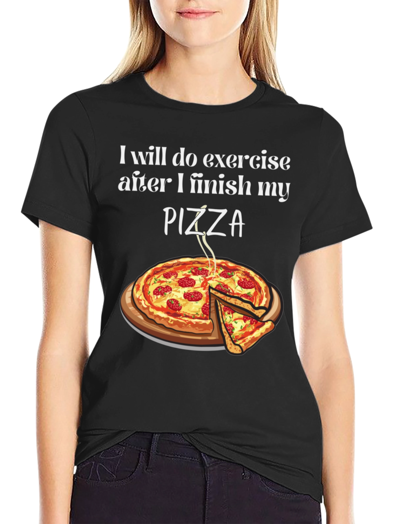 Funny Pizza Exercise T-Shirt