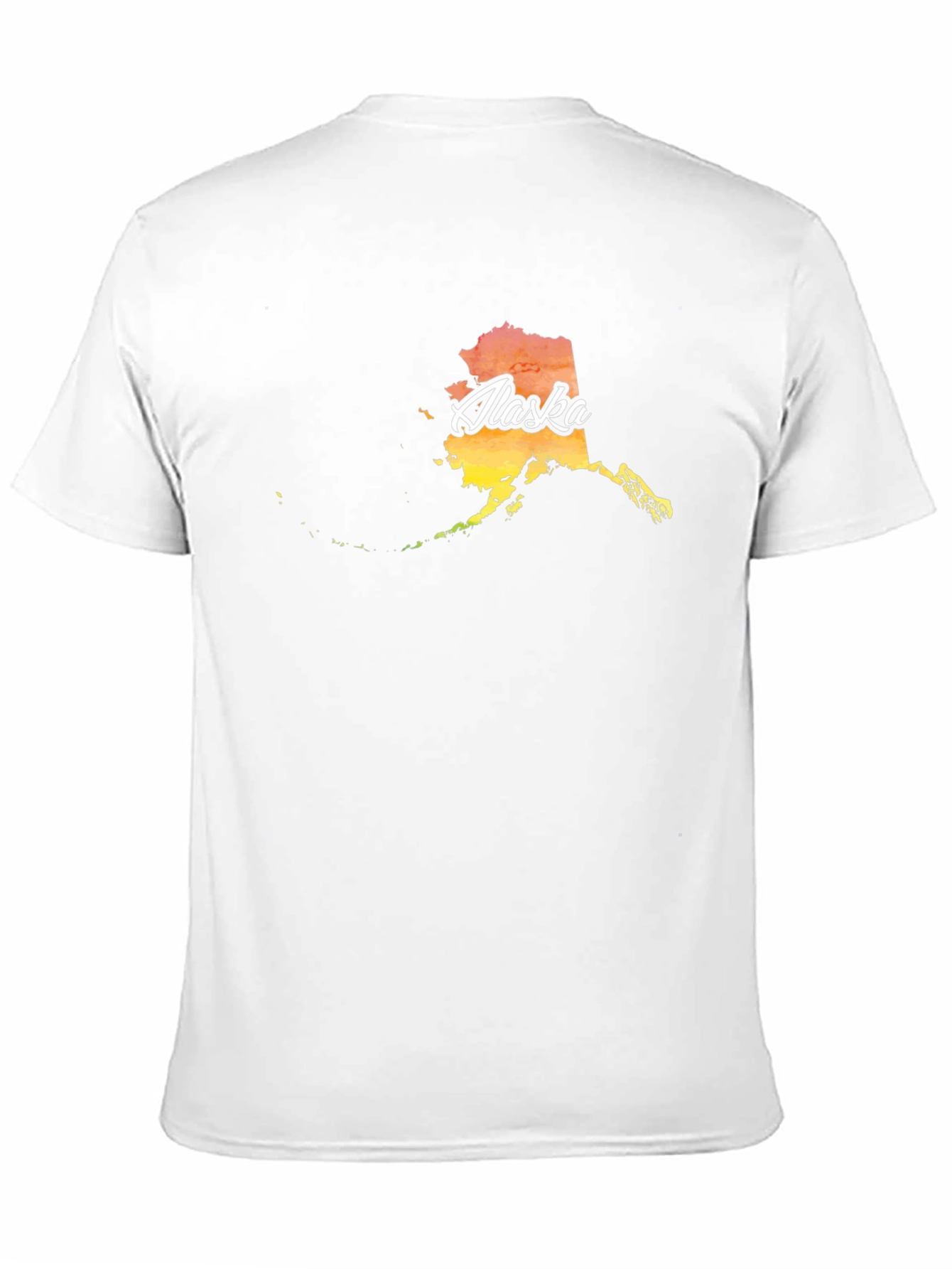 Alaska State Map Graphic Tee - Black Cotton Blend T-Shirt