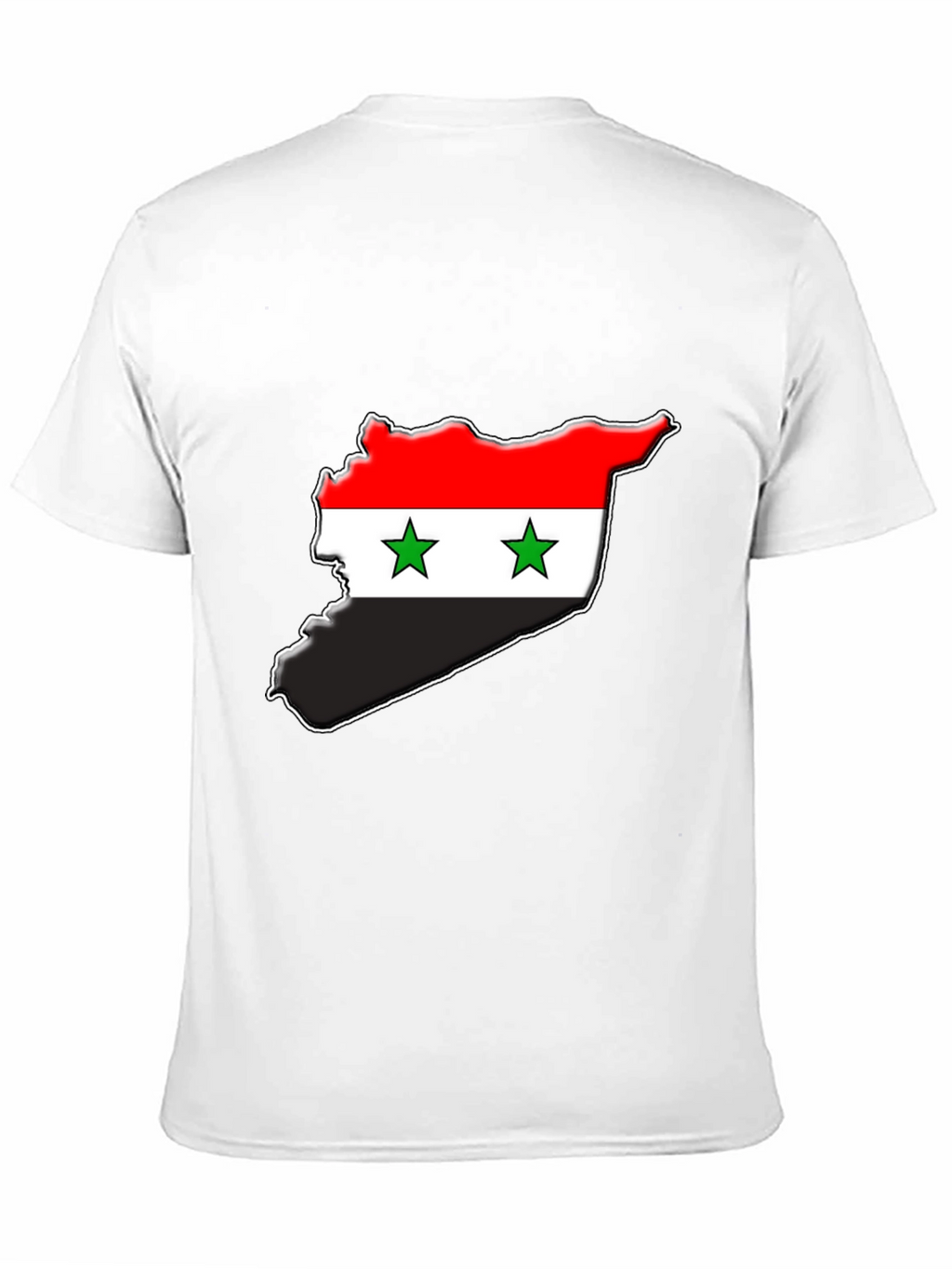 Syria Flag Map T-Shirt - Black