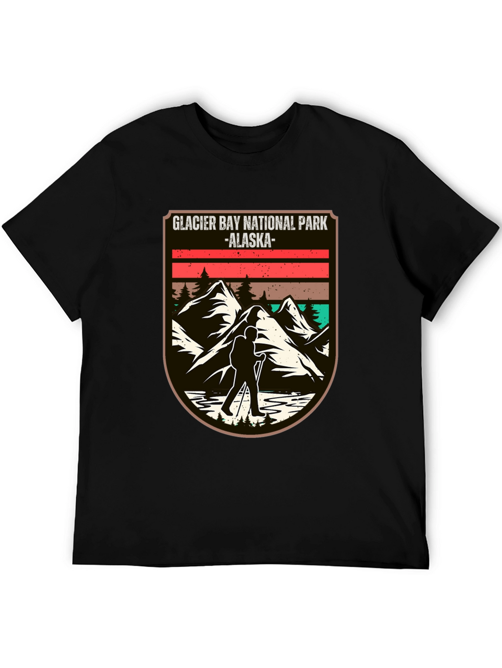 Glacier Bay National Park Alaska Black T-Shirt