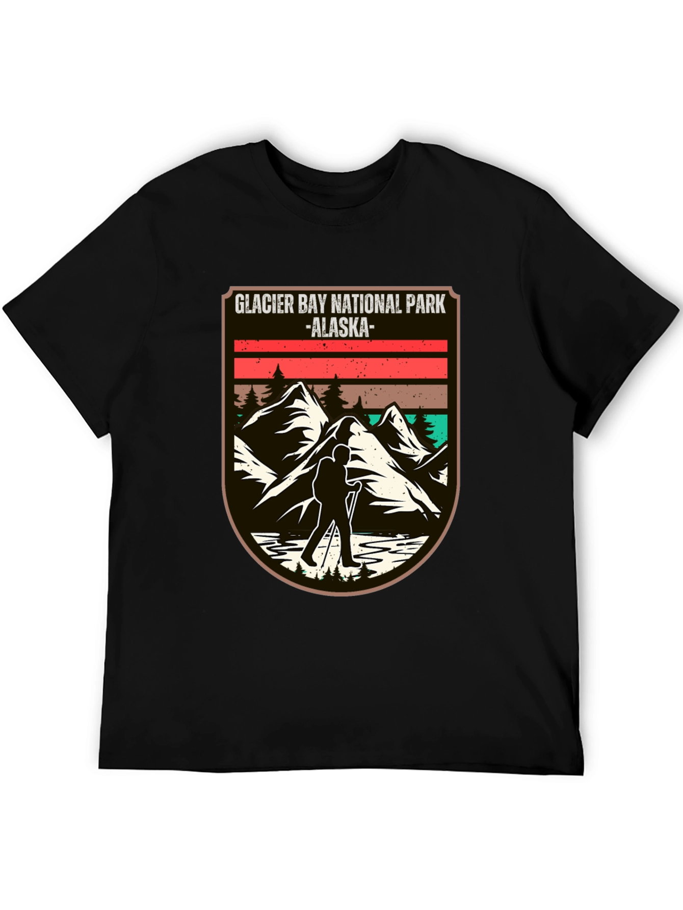 Glacier Bay National Park Alaska Black T-Shirt
