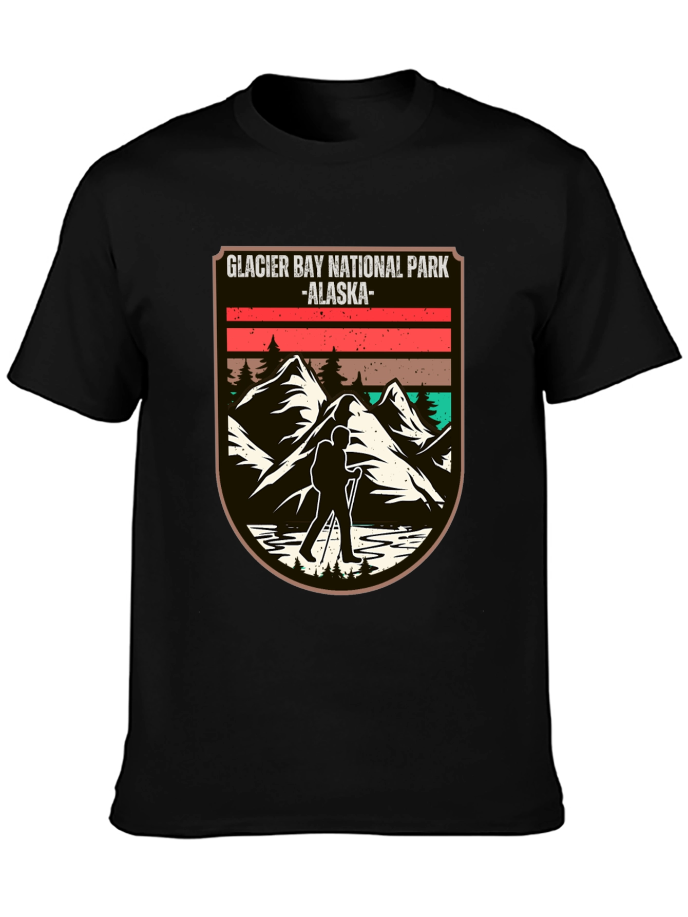 Glacier Bay National Park Alaska Black T-Shirt