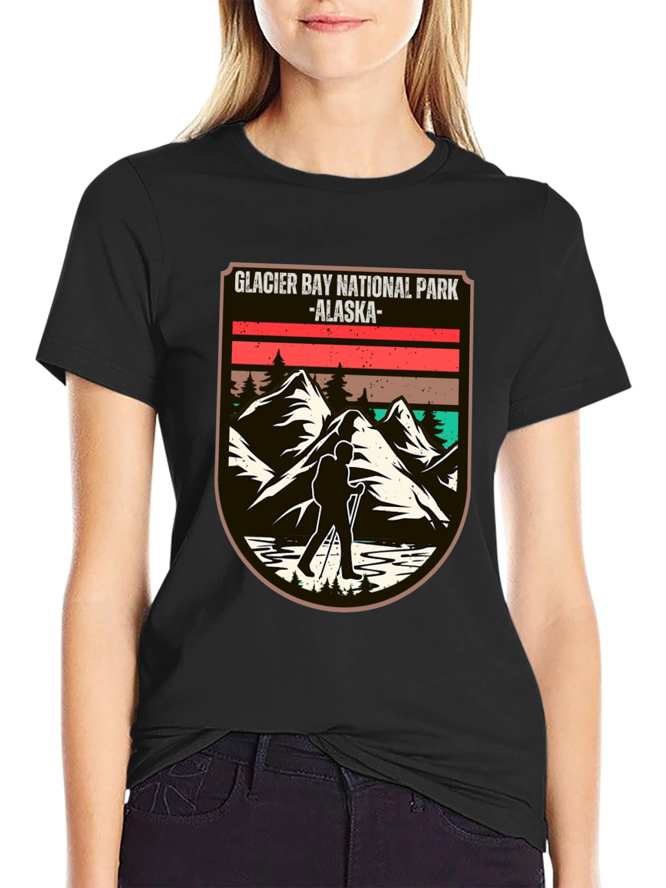 Glacier Bay National Park Alaska Black T-Shirt