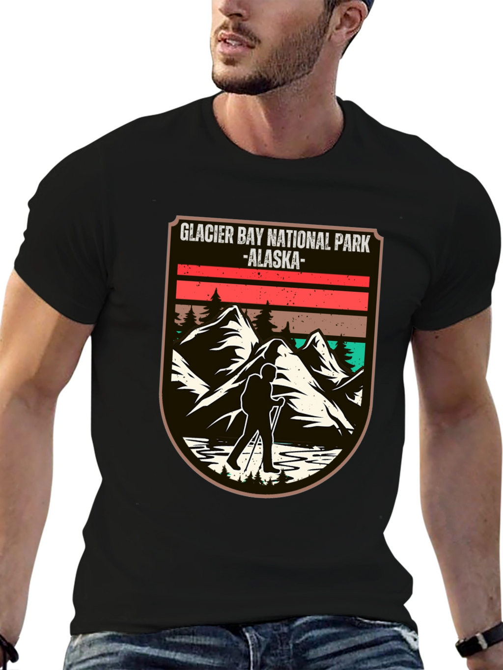 Glacier Bay National Park Alaska Black T-Shirt