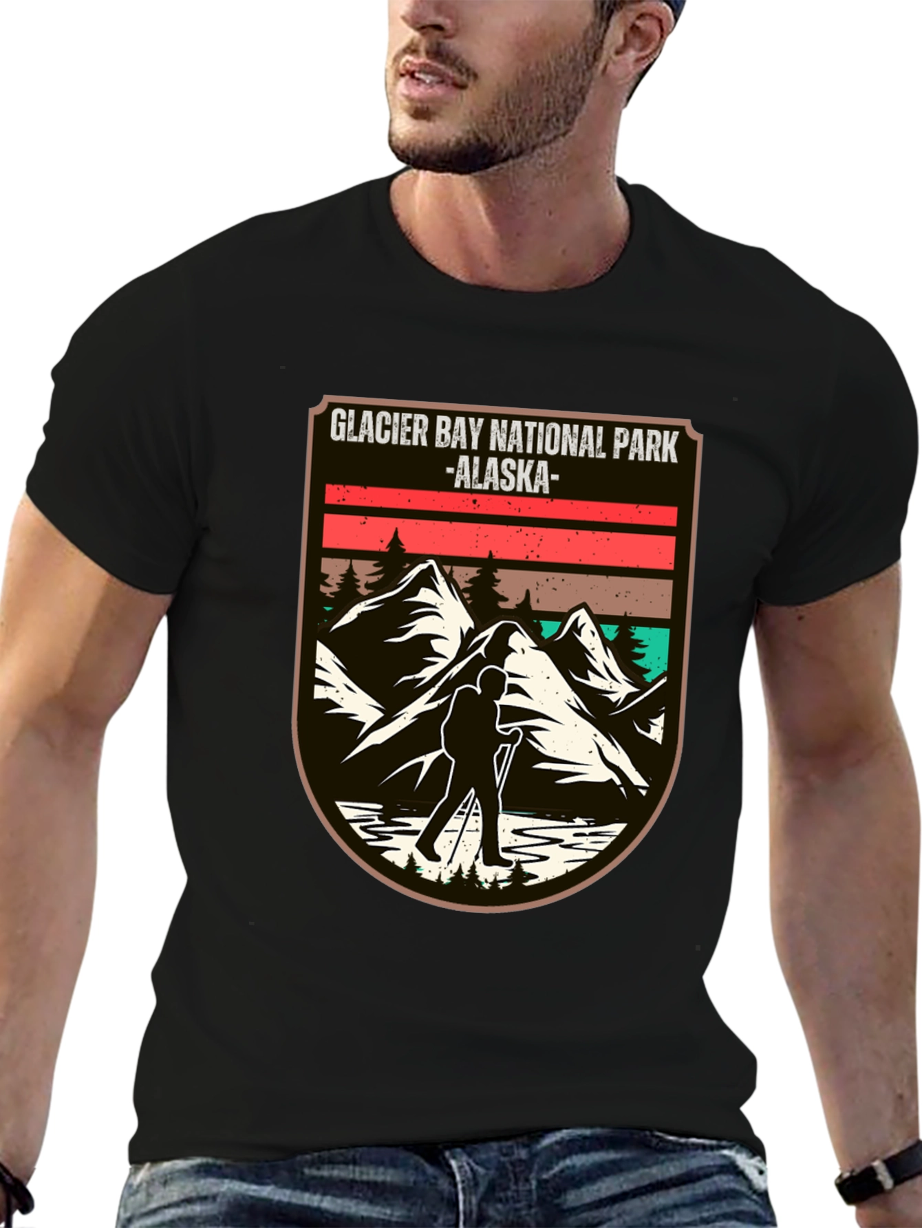 Glacier Bay National Park Alaska Black T-Shirt