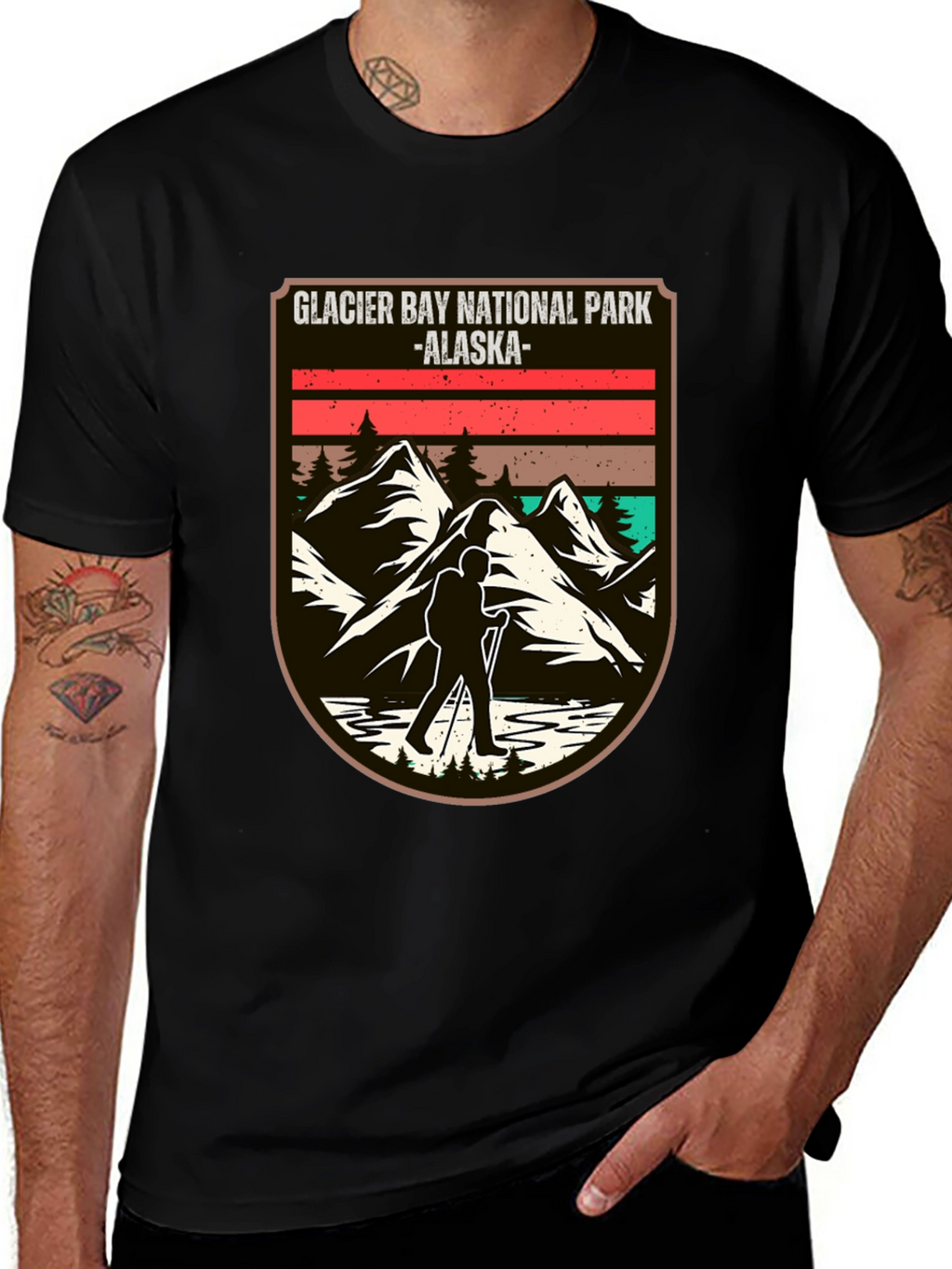 Glacier Bay National Park Alaska Black T-Shirt
