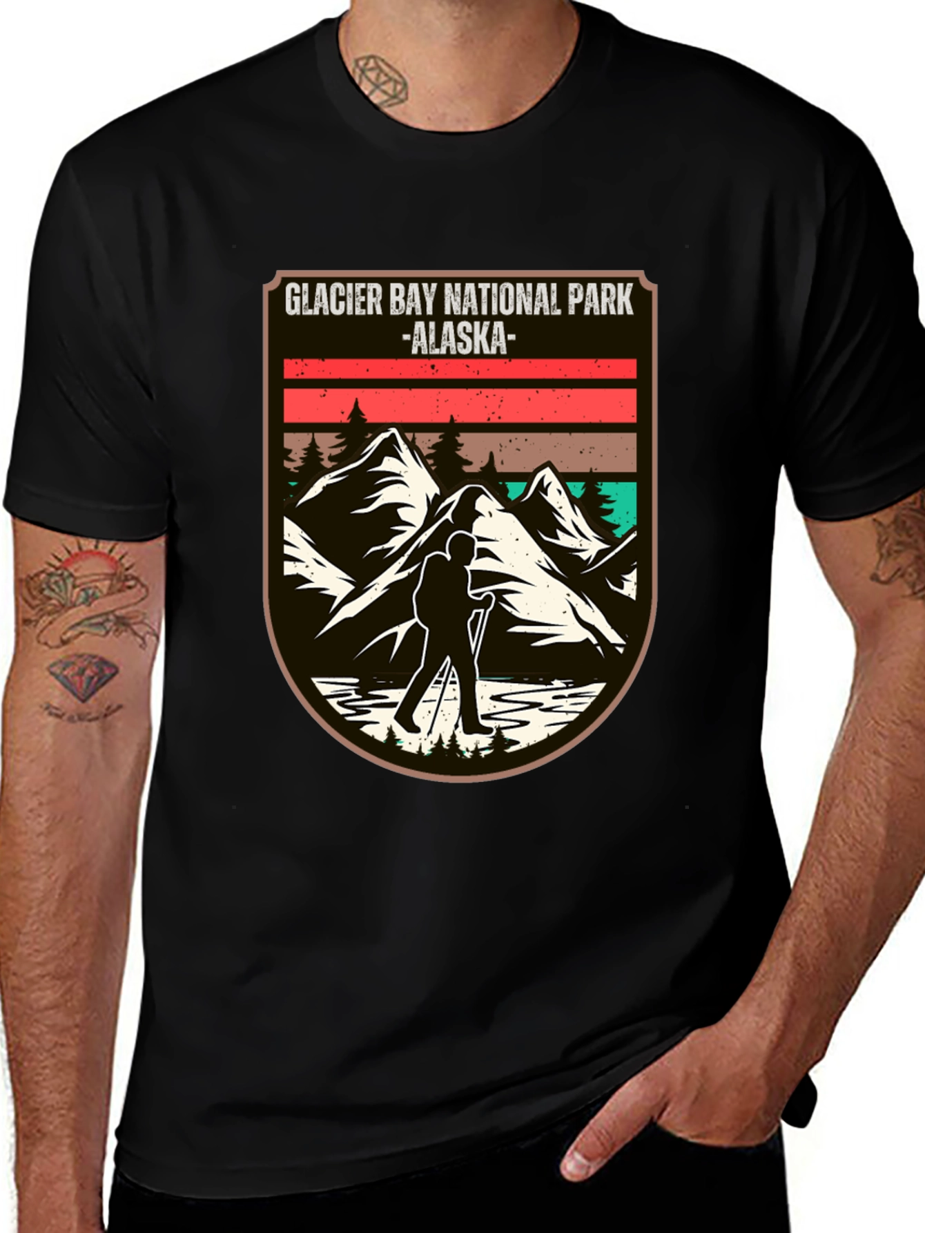Glacier Bay National Park Alaska Black T-Shirt