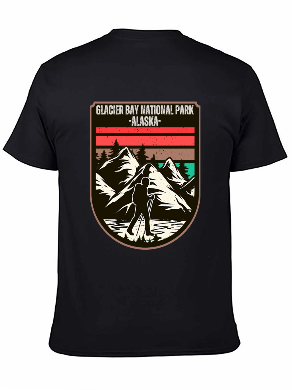 Glacier Bay National Park Alaska Black T-Shirt