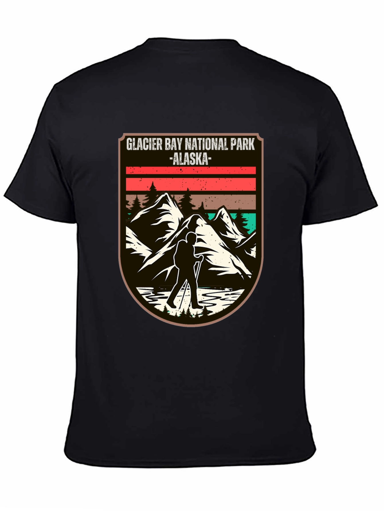 Glacier Bay National Park Alaska Black T-Shirt