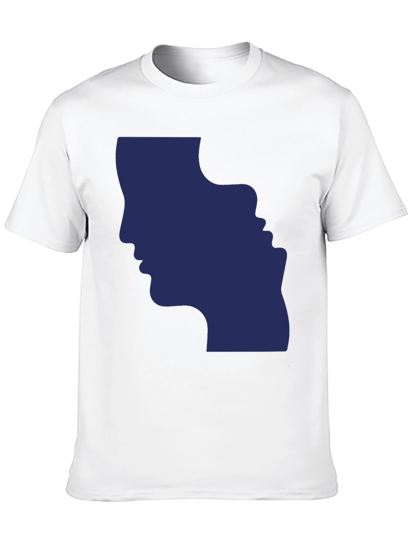 Optical Illusion Faces Black Graphic Tee